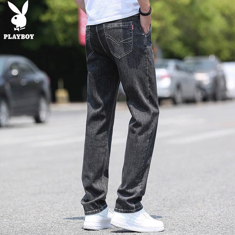 PLAYBOY Men's Casual Stretch Straight-Leg Jeans