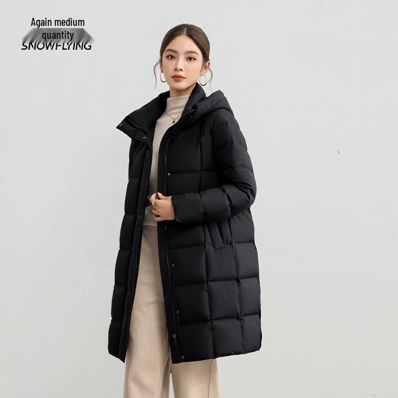 Xuezongfei Women's Mid-Length Hooded Down Jacket