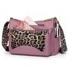 Large Capacity Women's Shoulder Bag Nylon Crossbody Bag Leopard Print Small Bag Mother Bag