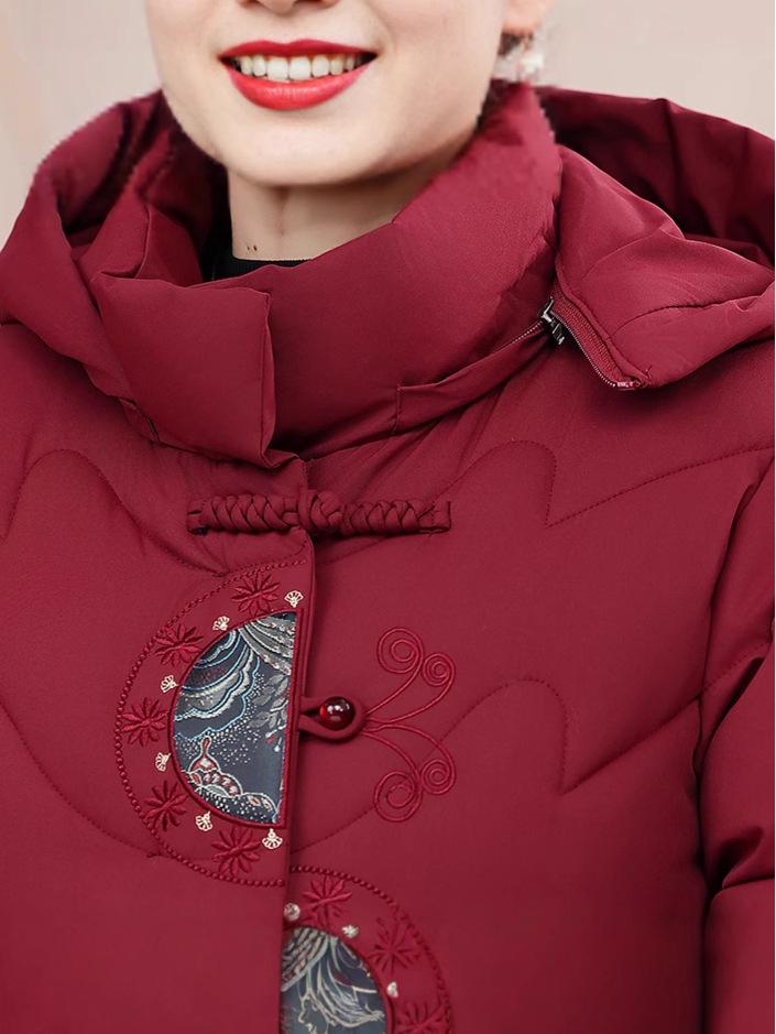 Retro-Style Warm Cotton Jacket for Middle-Aged & Elderly Mothers – 60s/70s Grandma Style, Plus Velvet for Extra Warmth