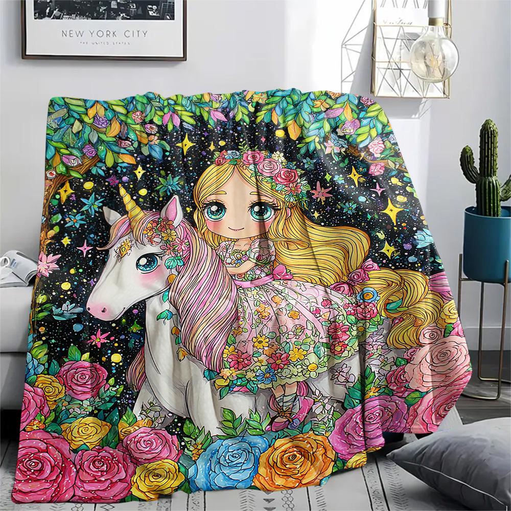 Genie Print Flannel Blanket, High Quality Comfortable for All Seasons, Home Decor, Warmth and Comfort, Perfect for Christmas Gifts