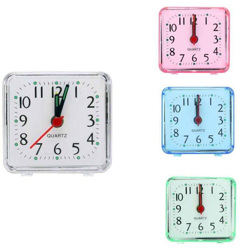 Modern Minimalist Bedroom Alarm Clock In Square Portable Design