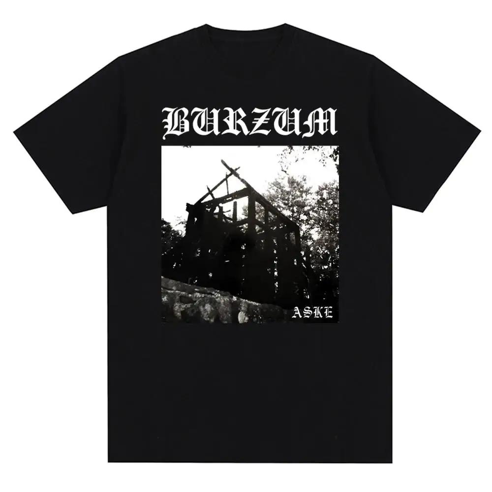 Vintage Metal Band Burzums Albumcover Druck Musik T-Shirt Herren Damen Mode Lässig Kurzarm Übergröße T-Shirt Unisex 70262
