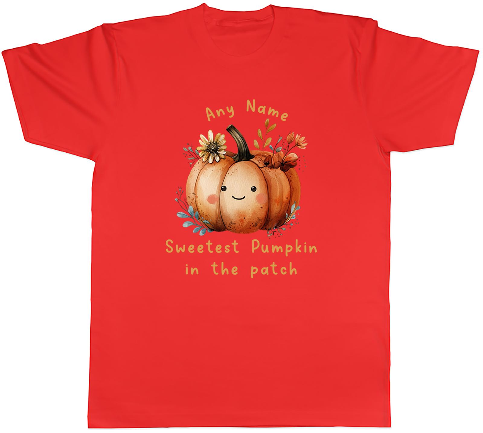 Personalised Sweetest Pumpkin in the Patch Unisexs TShirt Tee Gift Top S