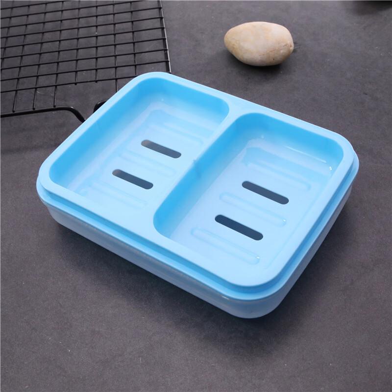 YIXI Adhesive Wall-Mounted Double Soap Dish (4-Pack)