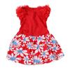 Dog Dress Soft Breathable Lightweight Cute Stylish Summer Clothes Floral Puppy Dress for Daily Party Red L