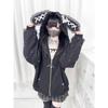 Girls Cartoon Bunny Lace Trim Long Sleeve Jacket Princess Spring Autumn Outerwear for Big Kids
