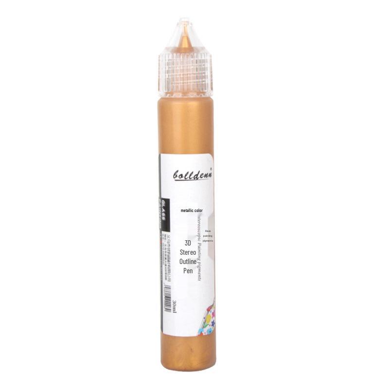 

Transparent Acrylic Paint for Glass Painting with Gold Outliner Pen - DIY Material Pack
