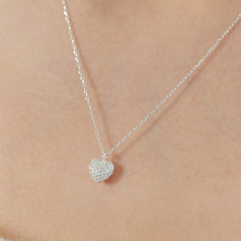

murmur [925silver]Shine cubic heart necklace gold
