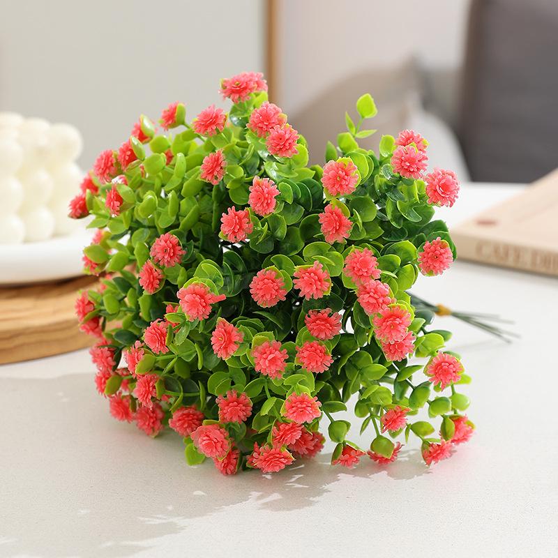 Eucalyptus & Gypsophila Plastic Floral Bundle for Indoor Decoration