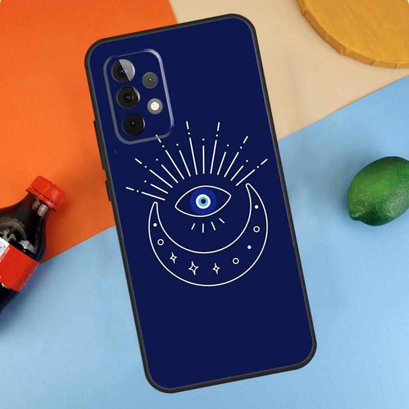 Blue Evil Eye Case For Samsung Galaxy A34 A54 A14 A35 A55 A15 A56 A36 A26 A16 A06 A12 A22 A32 A52 A13 A53