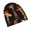 2D Flat Printing Colorful Giraffe Minimalist Knit Hat Designed for Adults Who Enjoy Quiet Style Complements Neutral Tones And Effortless Outfit Choice