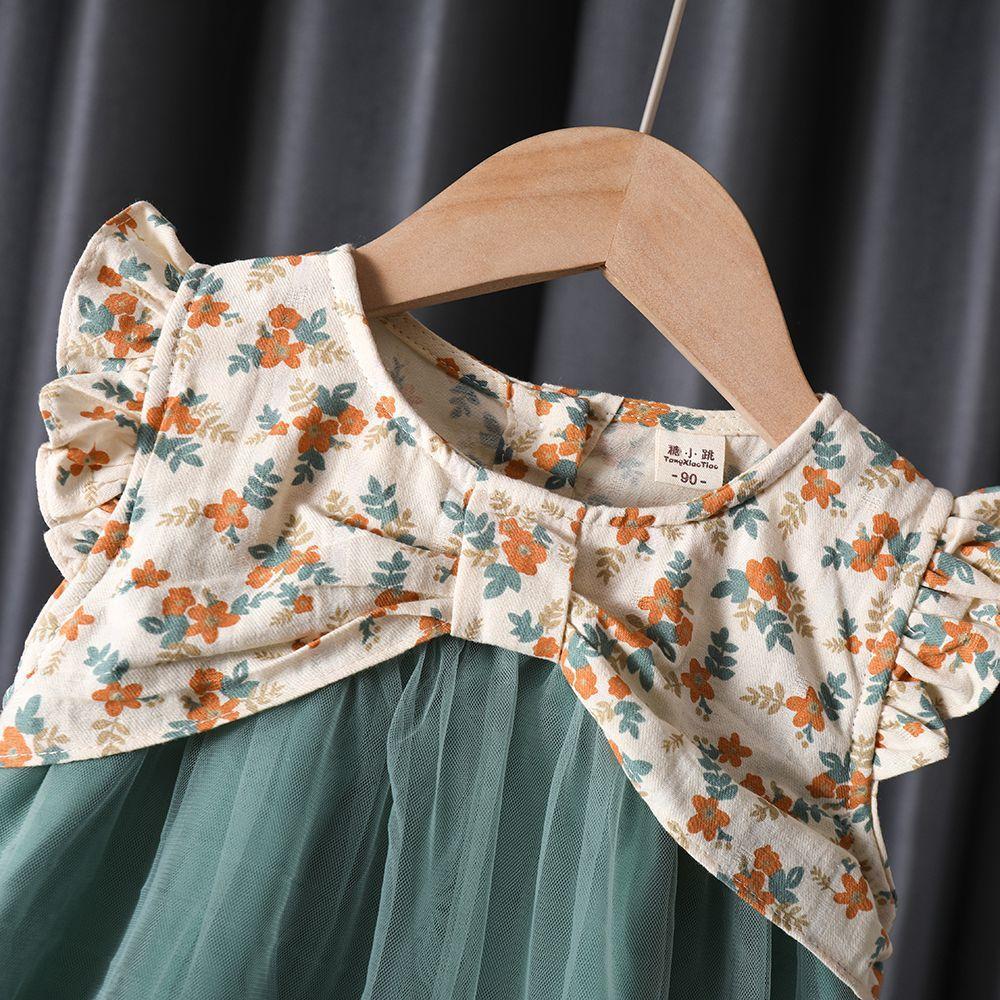 Mädchenkleid Sommerkleid Kinder Gaze Kleid Sommer Mädchen Baby Mädchen Blumen Prinzessinnenkleid