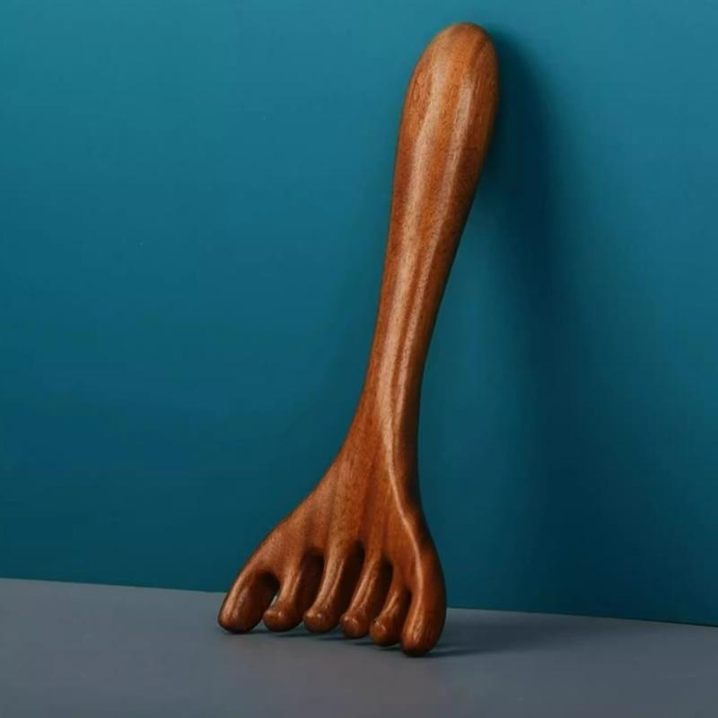 Silents Wooden Head Massage Comb With Anti Statics Design