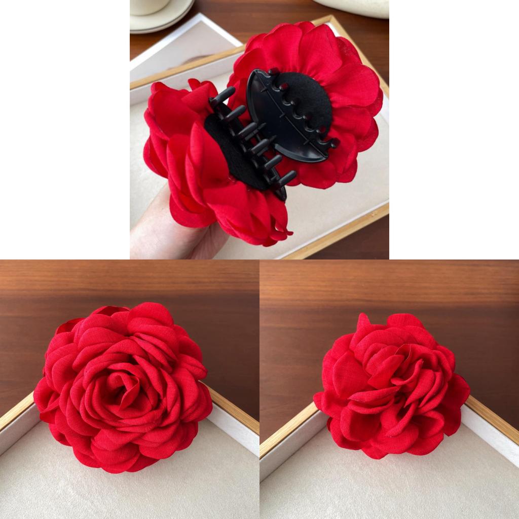 Floral Hair Claw With Rose Design For Women Premium Hair Ornament Handcrafted For Daily Wear