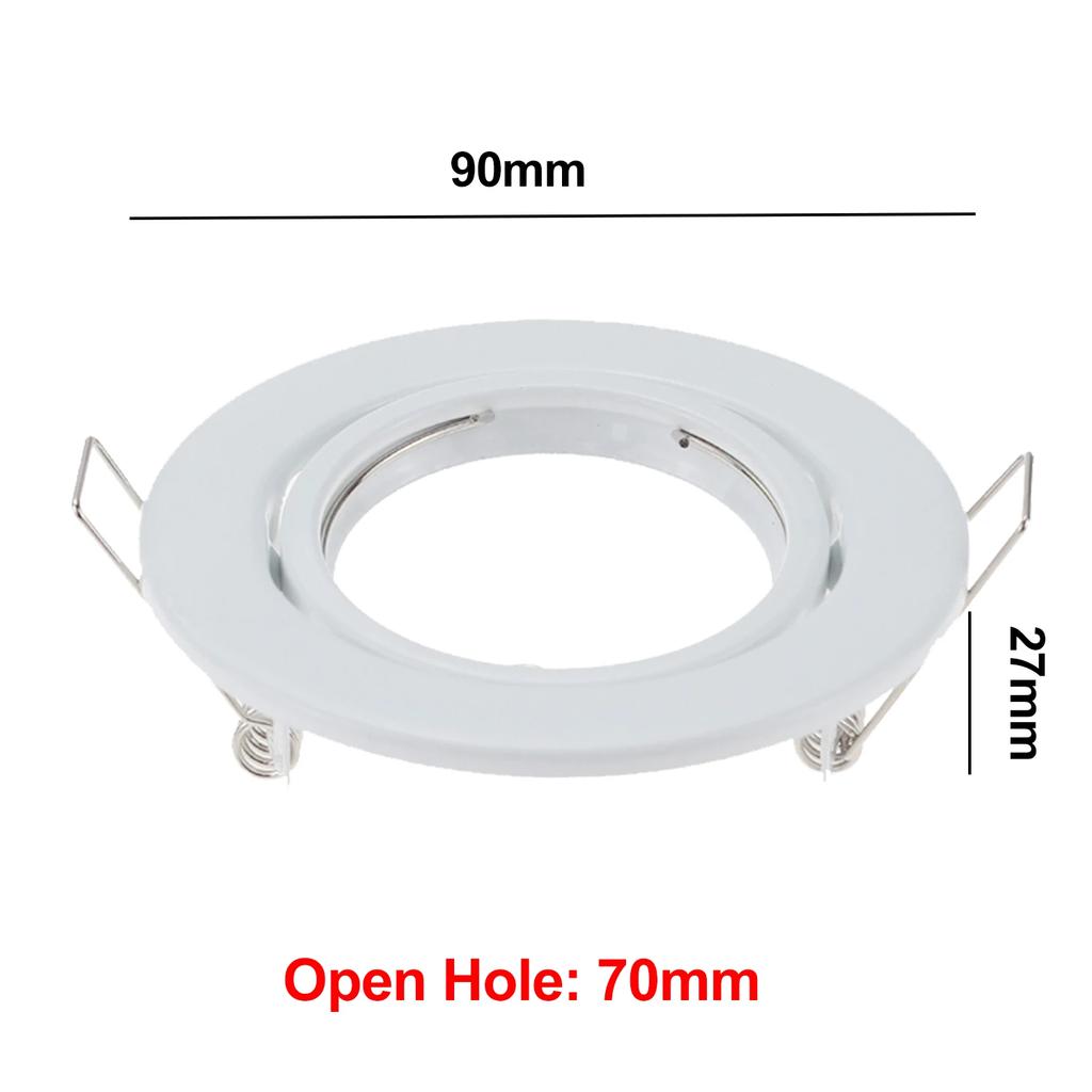 10pcs/lot 3Types Metal Round Adjustable LED Recessed Ceiling Light Frame for GU10 MR16 Bulb Fitting Mounted Spotlights Fixture