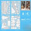 1 Set Of New White Snowflake Reindeer Window Stickers Christmas Showcase Glass Door Static Decoration Stickers