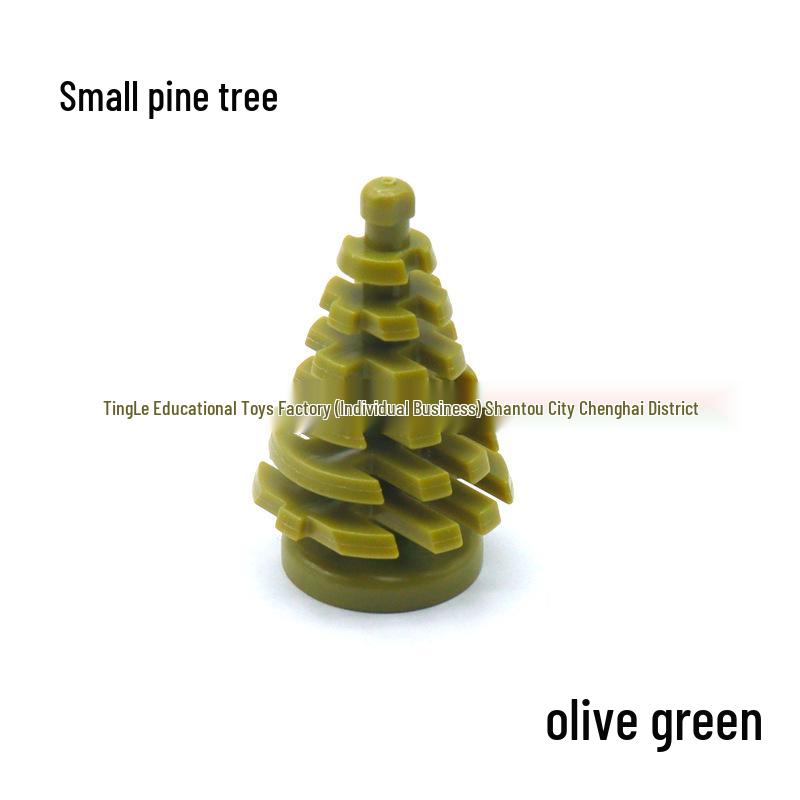 Pine Tree Building Blocks 2435 3471: Compatible with Lego Forest & Street Scenery Accessories.
