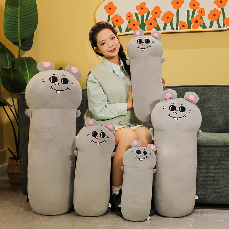 New Cute Long Mouse Doll Meiji and Rat Changtian Throw Pillow Doll Mouse Plush Toy Exchange