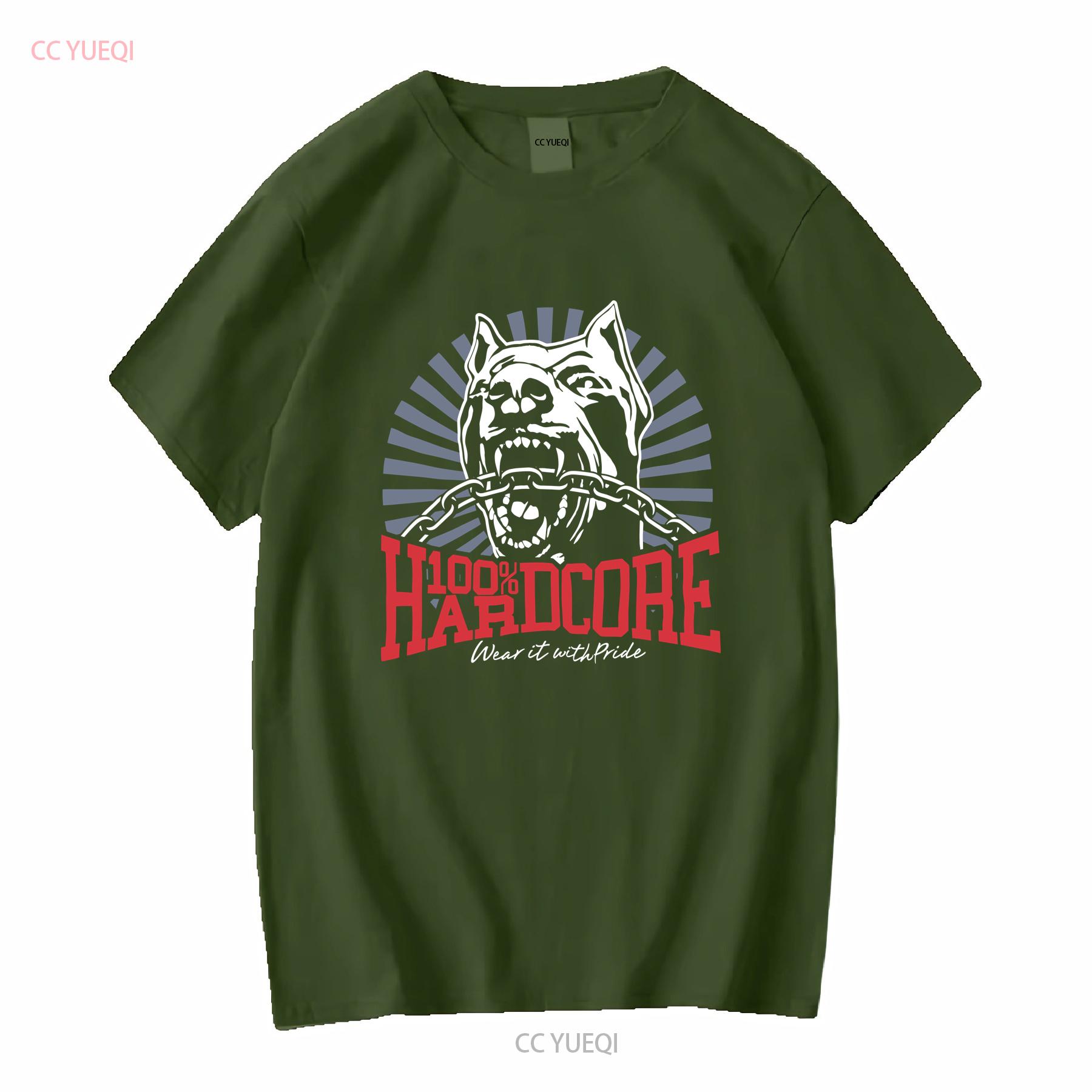 ZheXiong TEE 100 HARDCORE T-shirt Hond 1 Zwart Heren Gabber Pitbull vintage Gewassen homme Top Voor Dagelijks Gebruik Elastisch Stijlvol Ademend M