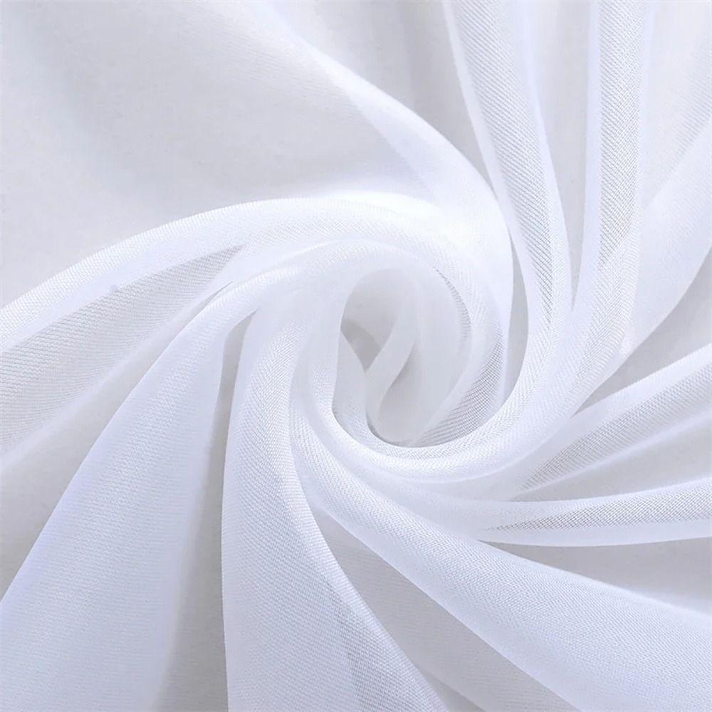 1/2Pcs Rod Pocket Voile Sheer Curtain Door Drape Shades Living Room Bedroom Kitchen Decoration