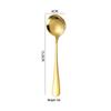 Abay Stainless Steel Long Handle Gold Eating Spoon
