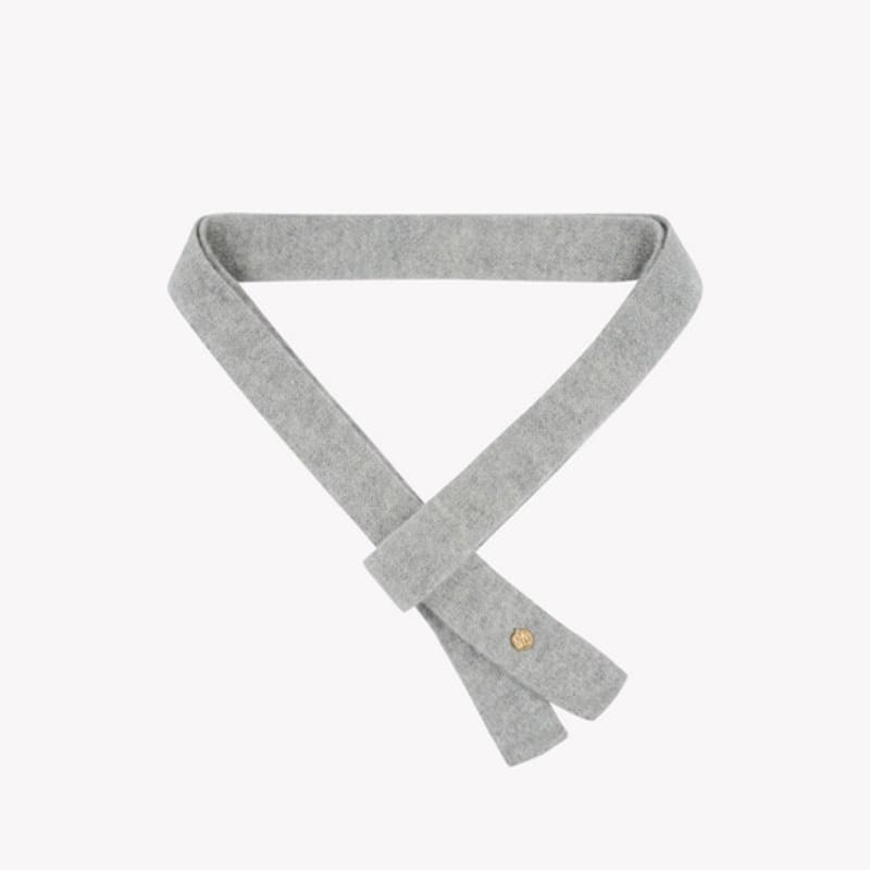 Saint Luxure 100% Cashmere Thin Muffler Light Gray