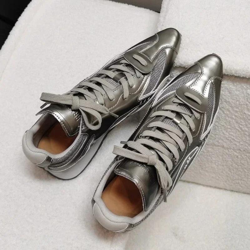 Fashion Hot Pointed Toe Women Ankle Boots Casual Sneakers Flats Woman Shoes New Fashion Trend Winter Lace Up Sport Luxury Zapatos Mujer