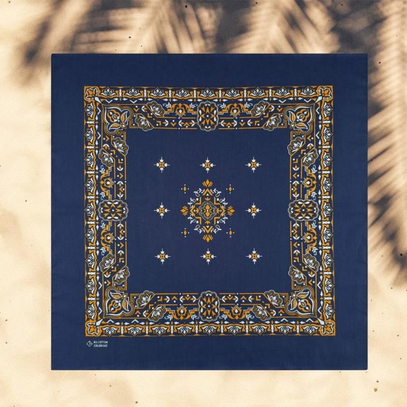 55x55cm Print Bandana Western Pattern Bandanas Fashion Neck Scarf Street Dance Headscarf Head Wrap Hiphop Head Covering