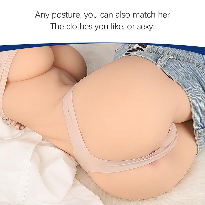 Silicone Doll Real Silicone Sex Doll for Men Realistic Ass Vagina Anal Love Doll 43.5*30*10CM