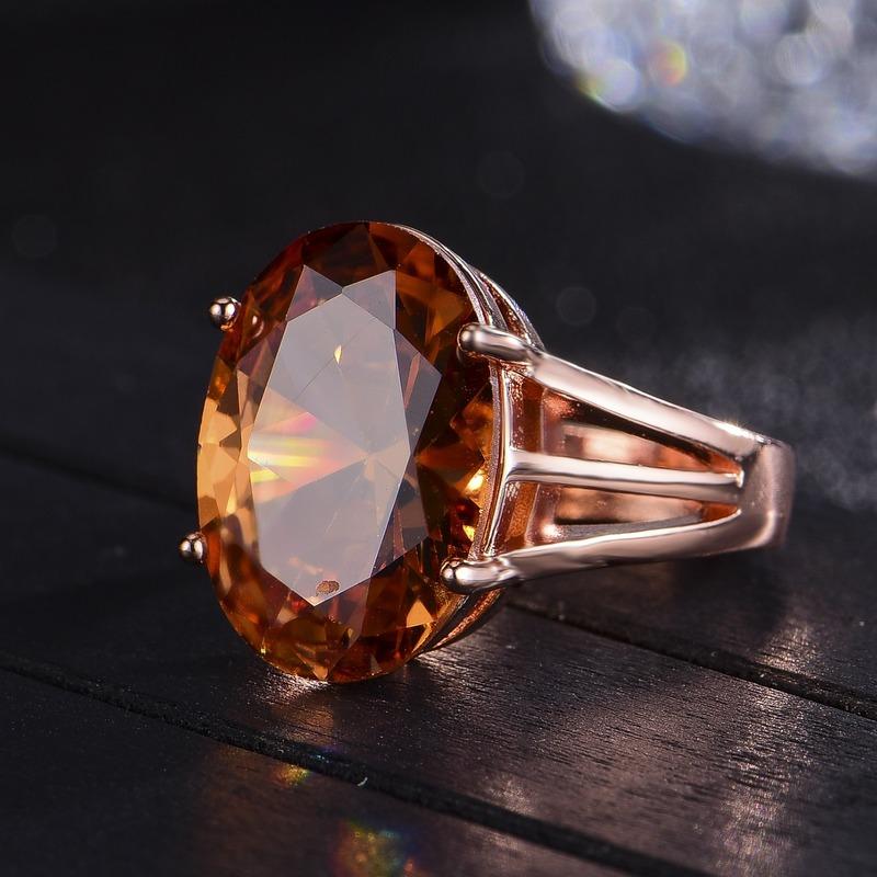 Sace Gems Klasický zirkónový prsteň zo zliatiny medi Dámsky šperk Svadobný darček na párty
