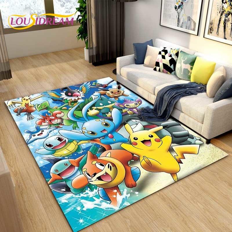 Japanese Anime Cartoon Cute Area Rug,Carpet Rug for Living Room Children's Bedroom Sofa Decoration,Kids Play Non-Slip Floor Mat