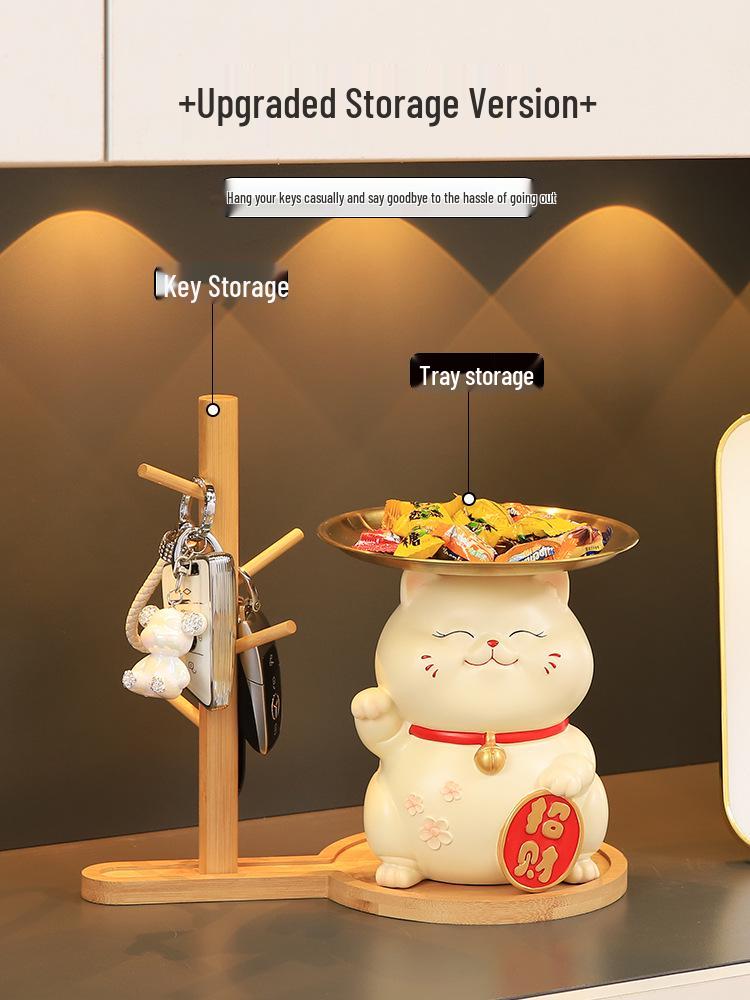 Creative Chubby Maneki-neko Entryway Display Ornament - Home & Living Room Housewarming Gift