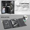 BKS-002 For iPhone 17 Pro Max Wallet Case PU Leather Stand Phone Cover with Shoulder Strap