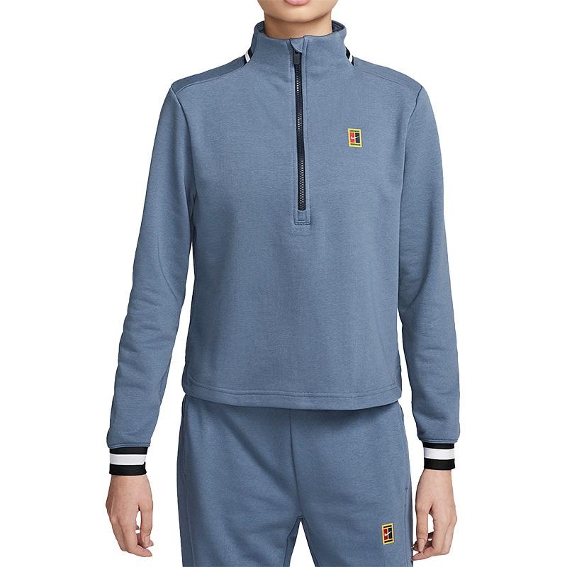 Nike Sweatshirts Women's Blue Stand Collar Moderate Straight Fit FB4152-491