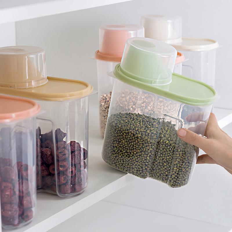 Transparent Rice Bucket Rice Storage Box Household Kitchen Grain Sealed Tank Storage Box Storage Tank Flour Bucket Rice Tank
