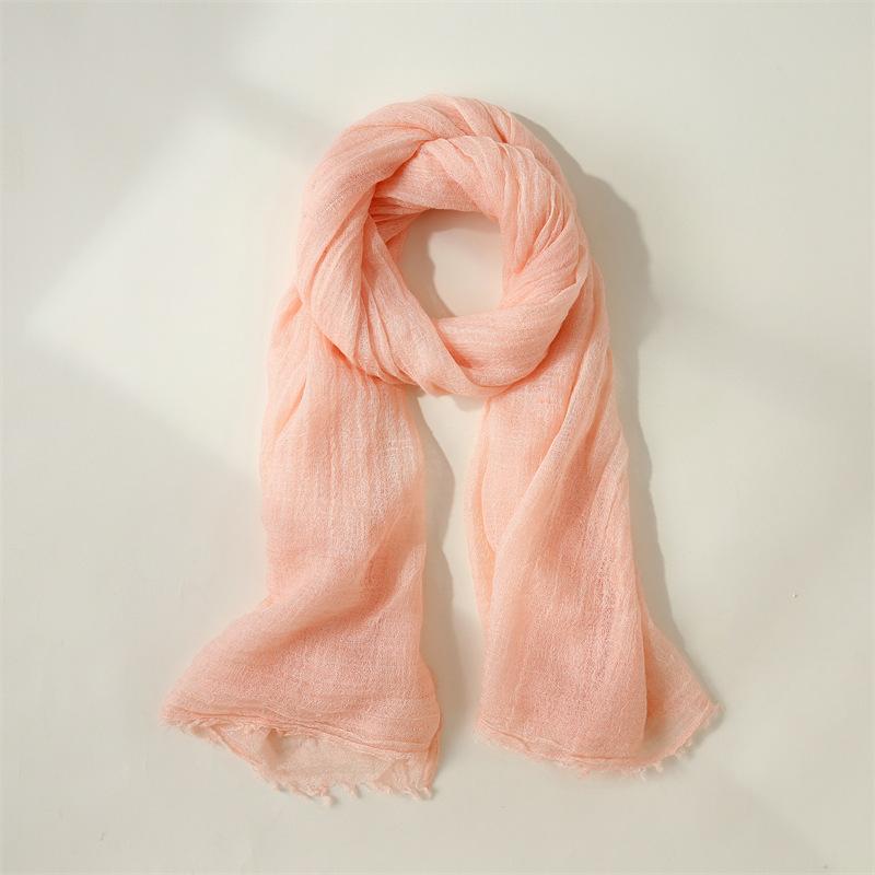 Wool Scarf New Autumn and Winter Solid Color Scarf Medium Long Style Fashionable Shawl Scarf for Women