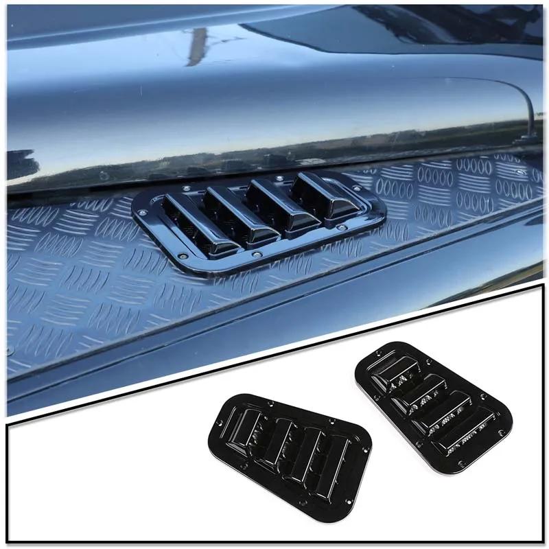 For 2004-18 Land Rover Defender 90 110 aluminum alloy car hood air outlet protective mesh cover sticker car exterior accessories
