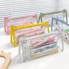 Clear PVC Pen Bag Pencil Case  Ins DIY Pattern, Pencil Pouch, Portable Pencil Bag, Pen Case for School & Office