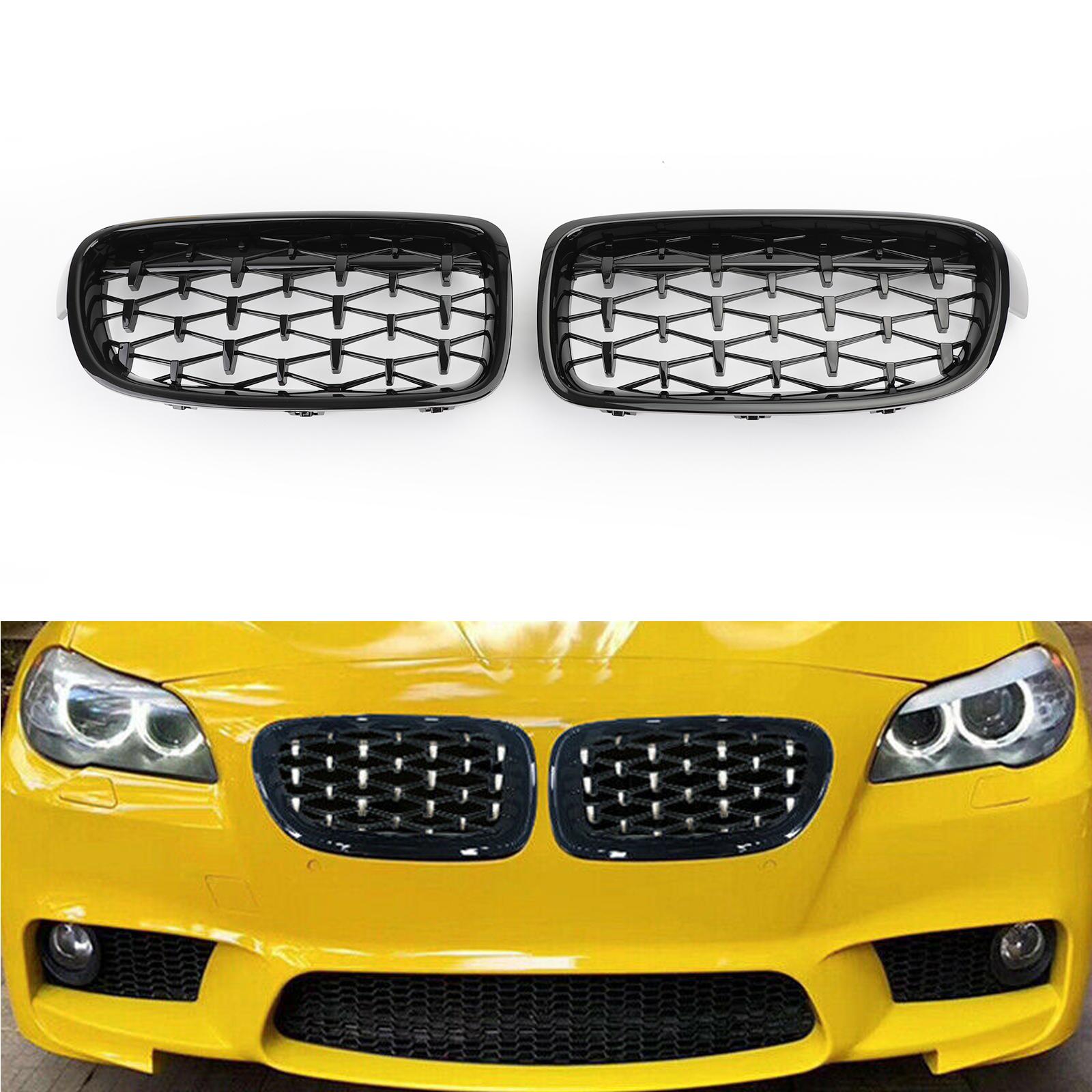 Gloss Black Diamond Front Kidney Grille Grills for BMW F30 328i 335i 2012-2016