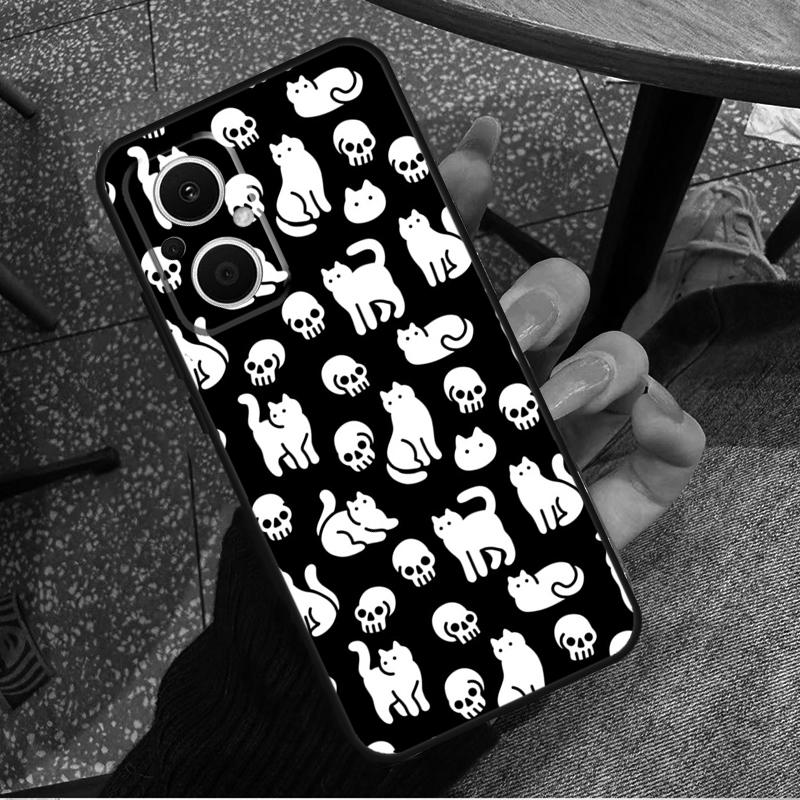 Witch Black Cat For OPPO Reno 10 11 12 13 14 Pro 7 8 Lite 8T 11F 12F 13F 14F OPPO Find X8 X9 X5 X6 Pro Case