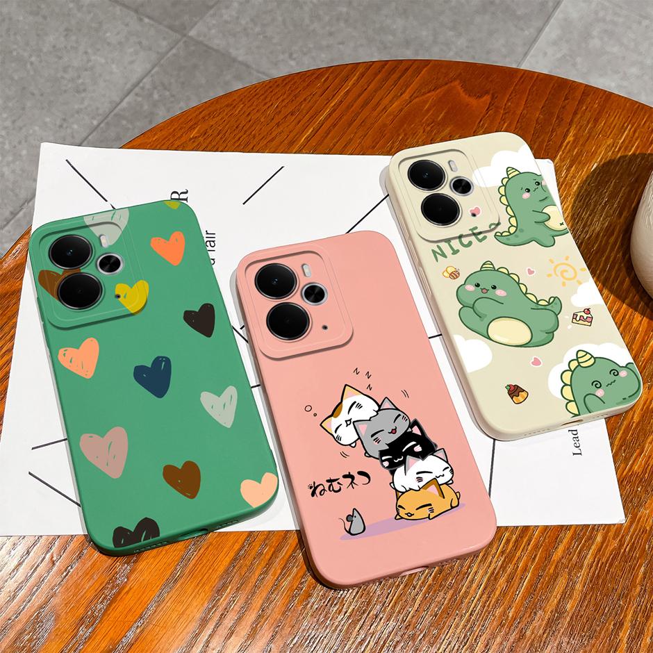 Trendy Floral Soft Silicone Case For Realme 14T 14 Pro Plus Lite 5G Protective Cover For Realme14T Realme14Pro Plus Lite Fundas