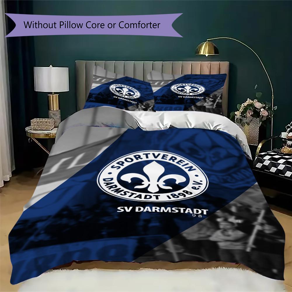 Juego de Ropa de Cama con Patrón SV Darmstadt 98 Funda Nórdica Funda de Almohada Decoración del Hogar Regalo de Cumpleaños (1 funda nórdica + 2 fundas de almohada sin relleno.)91