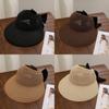 Fashionable Straw Sun Hat With Large Brim And Breathable Material For Casual Summer Wear