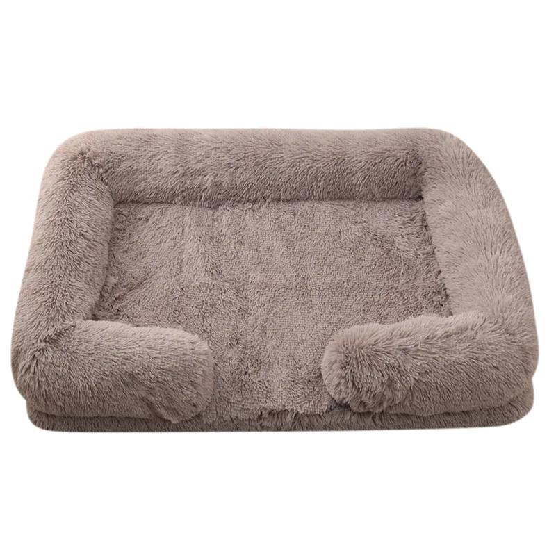 Grand lit pour chien en peluche pour animal de compagnie, coussin épais d hiver, lit de couchage pour chien, canapé amovible, petit et grand chien S 40x30x12cm