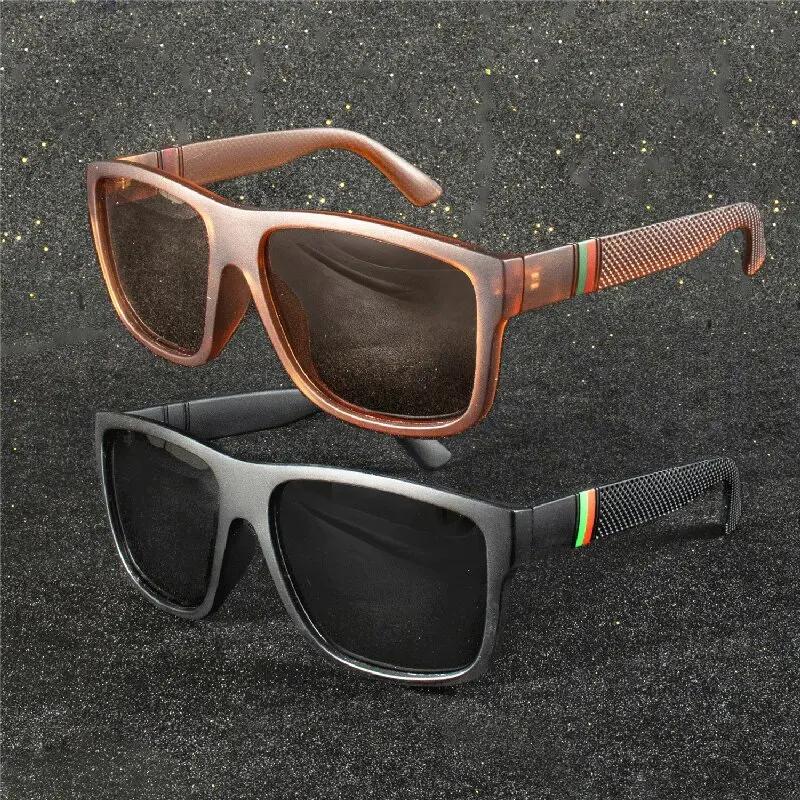 3PCS Fashion Square Polarized Sunglasses Men Vintage PC Male Sun Glasses Women Stylish Black Sport Shades