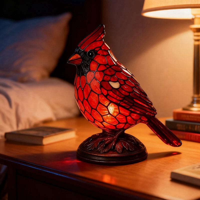 Resin Red Bird Night Light Ornament