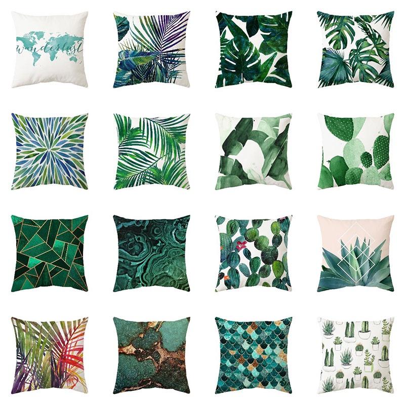 Bedruckte wasserdichte Gartenkissenbezüge Perfekt für Outdoor-Sofadeko 45x45cm