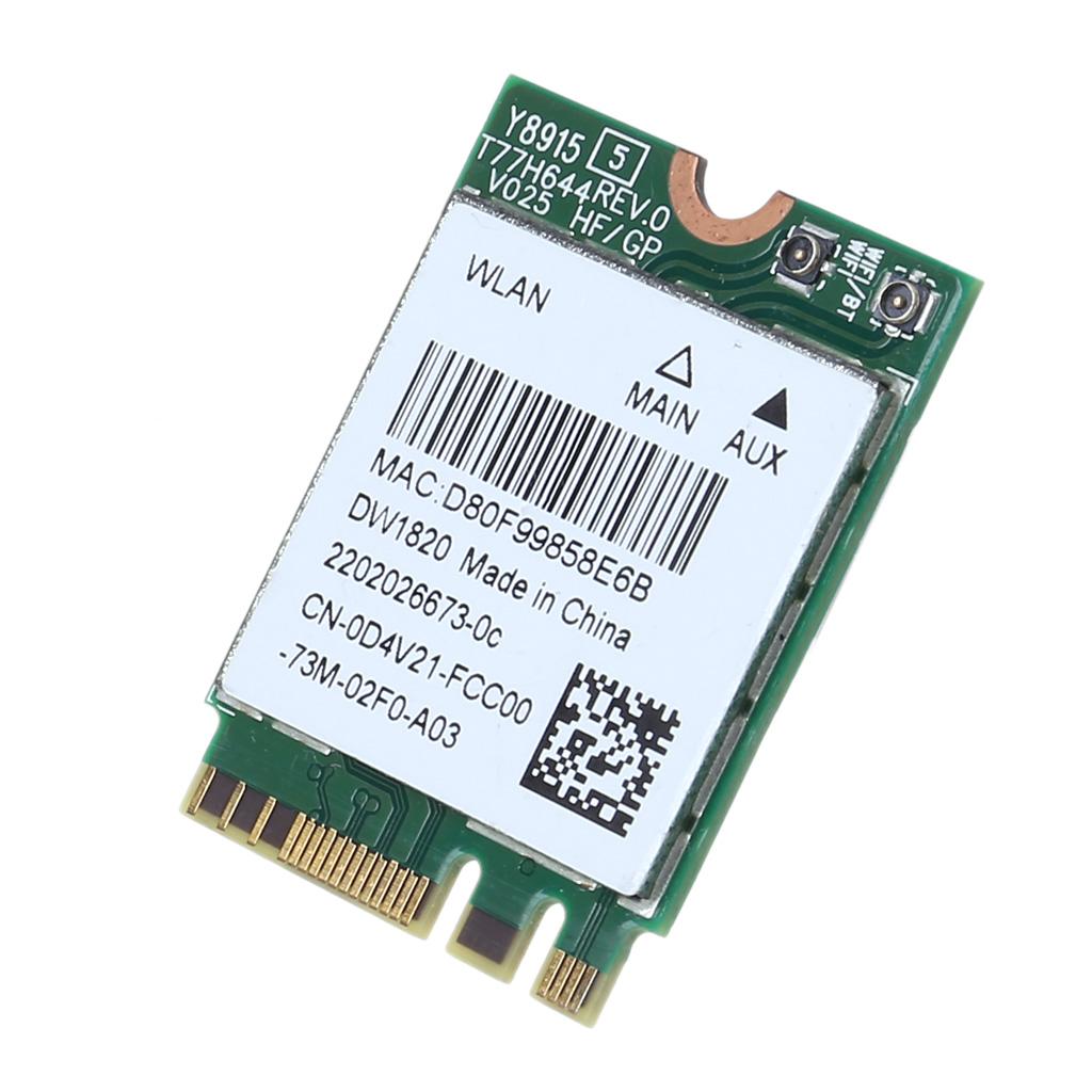 Network Adapter Card WLAN WiFi 802.11AC for Dell Wireless 1820 DW1820 BT 4.1 for M.2 Wlan Connector D4V21