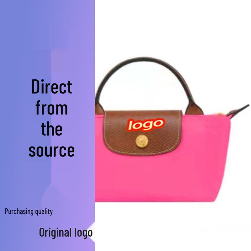 Dragon Inlaid Nylon Dumpling Shoulder Bag with Mobile Pocket